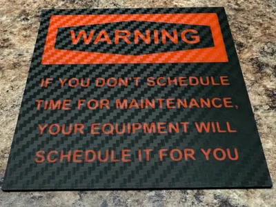 Maintenance warning sign