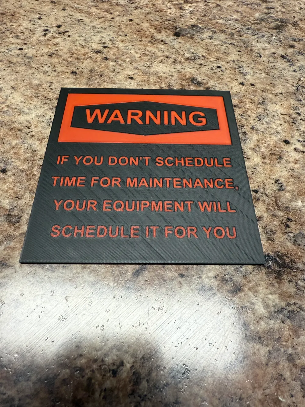 Maintenance warning sign - Free 3D Print Model - MakerWorld