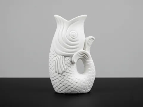 Jarrón decorativo: Fish Shaped Sculptural Vase — referencia de MakerWorld