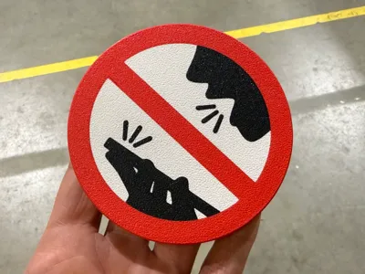 No Speakerphone Wall Sign and Coaster