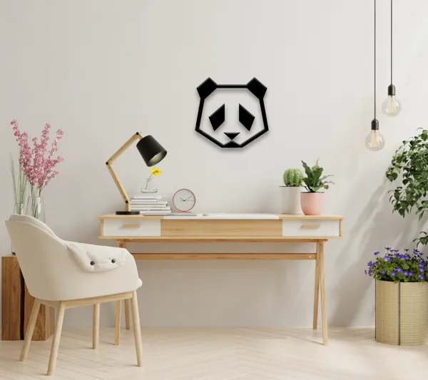 Décoration murale panda géométrique