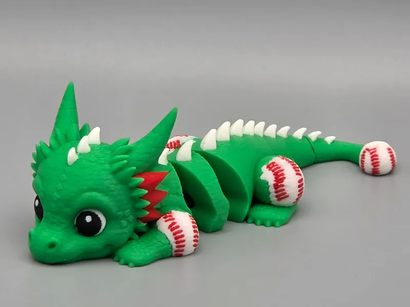 Baseball Dragonling – Print-in-Place Sports Dragon