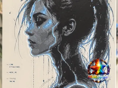 Girl_NeuralLink_Hueforge