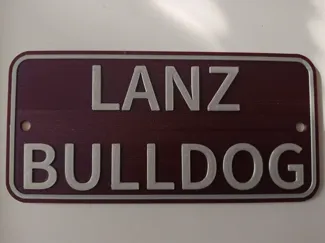 Lanz Bulldog Schild