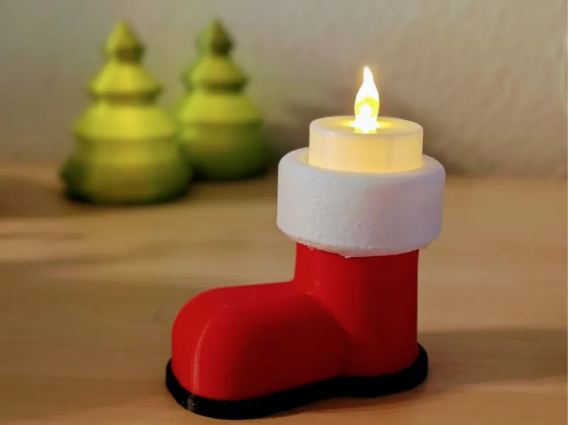 Christmas Boot Tea Light