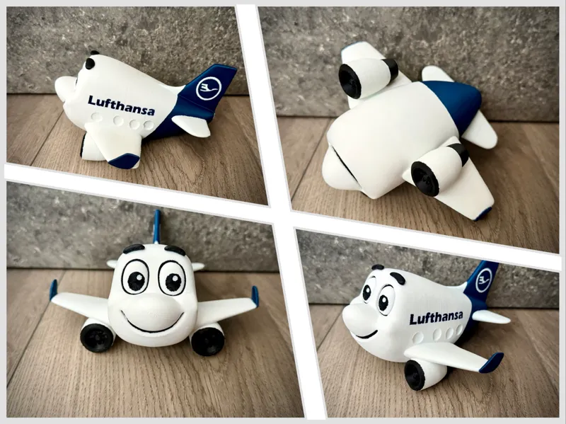 Lufthansa Livery Airplane Happy Cute Printable