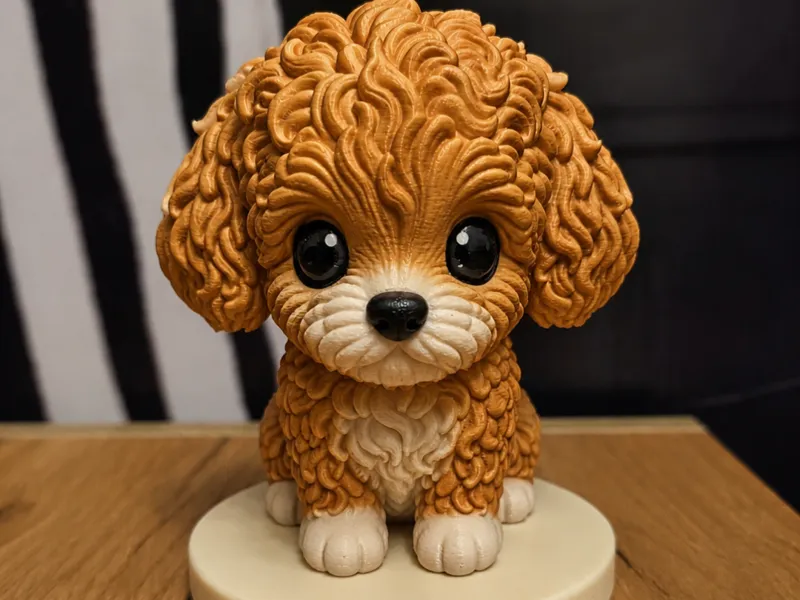 Cute Toy Poodle Figurine – FDM Friendly