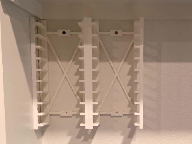 Modular NES Cartridge Wall Display Shelf