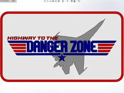 Highway to the Danger Zone - Top Gun door sign