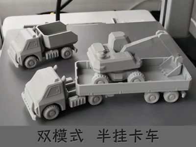 Semi-trailer Truck 2.1 (Added Container, No Supports, No Hardware Needed)