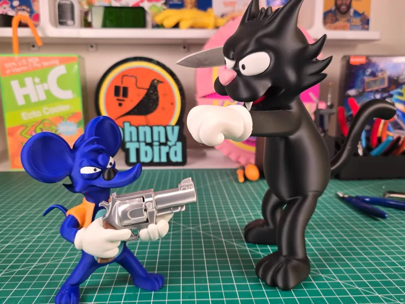 Itchy and Scratchy With Weapons