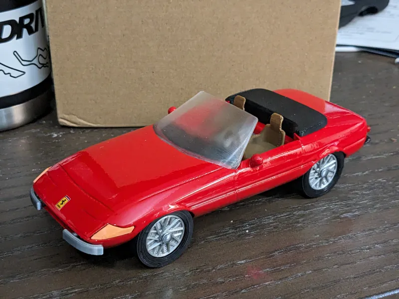 1971 Ferrari 365 Daytona--Pinewood Derby Car Shell