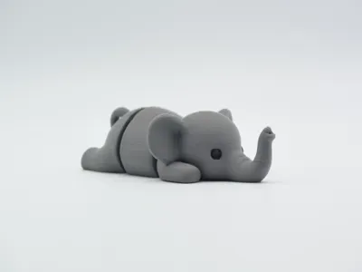 Flexi Elephant - Articulated Keychain