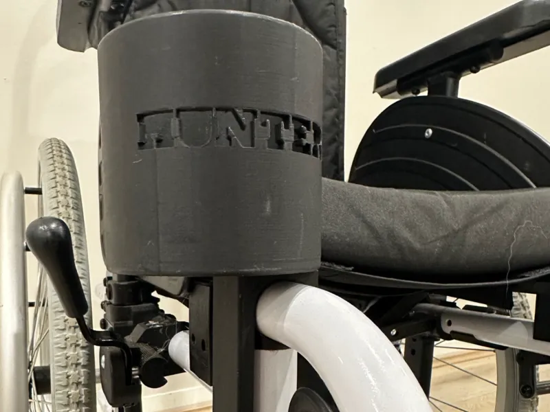 Evoke 2 JNR wheelchair Yeti drink bottle mount