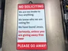 No soliciting Sign