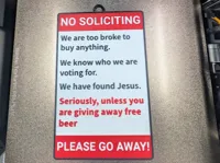 No soliciting Sign