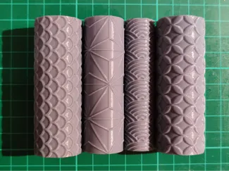 5x Traditional Japanese Patterned Play-Doh Rollers