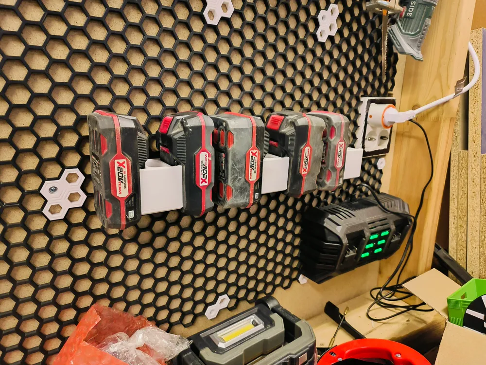 HSW Parkside X20V battery holder. by MadeByMuba - MakerWorld