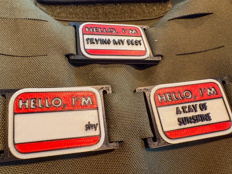 Hello I'm ...  - Molle Tags