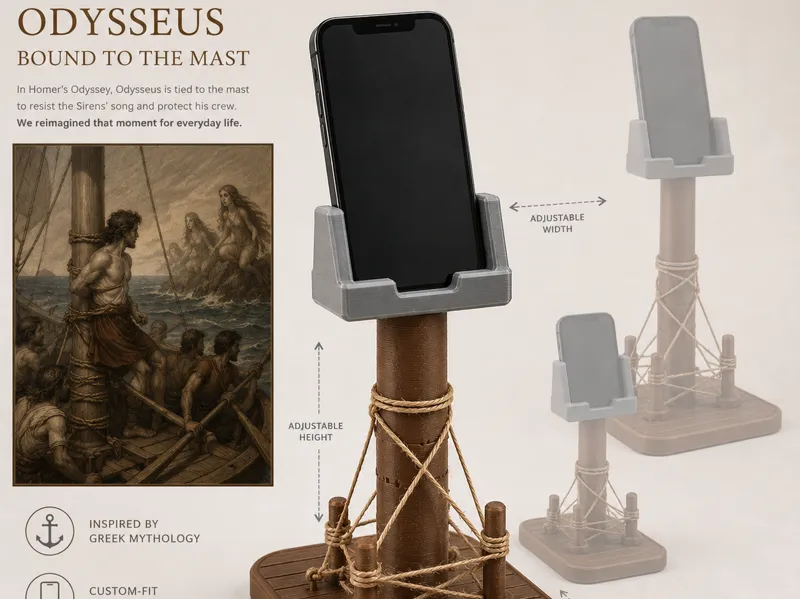 Bound to the Mast — Parametric Phone-Lock Stand