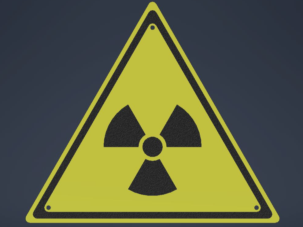 Miniatura 1 do modelo 3D Radioactive Sign | Multiple sizes