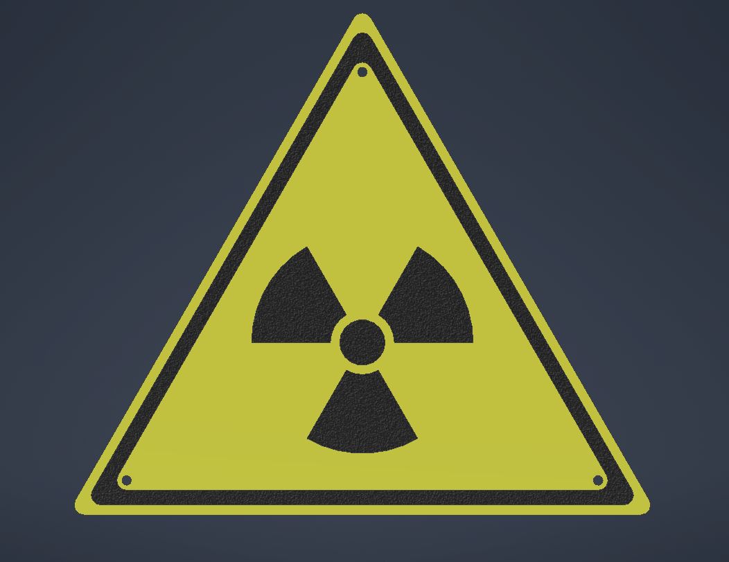 Miniatura 4 do modelo 3D Radioactive Sign | Multiple sizes