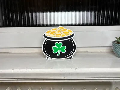 Pot of Gold St. Patrick's Day - Decorative Stand 