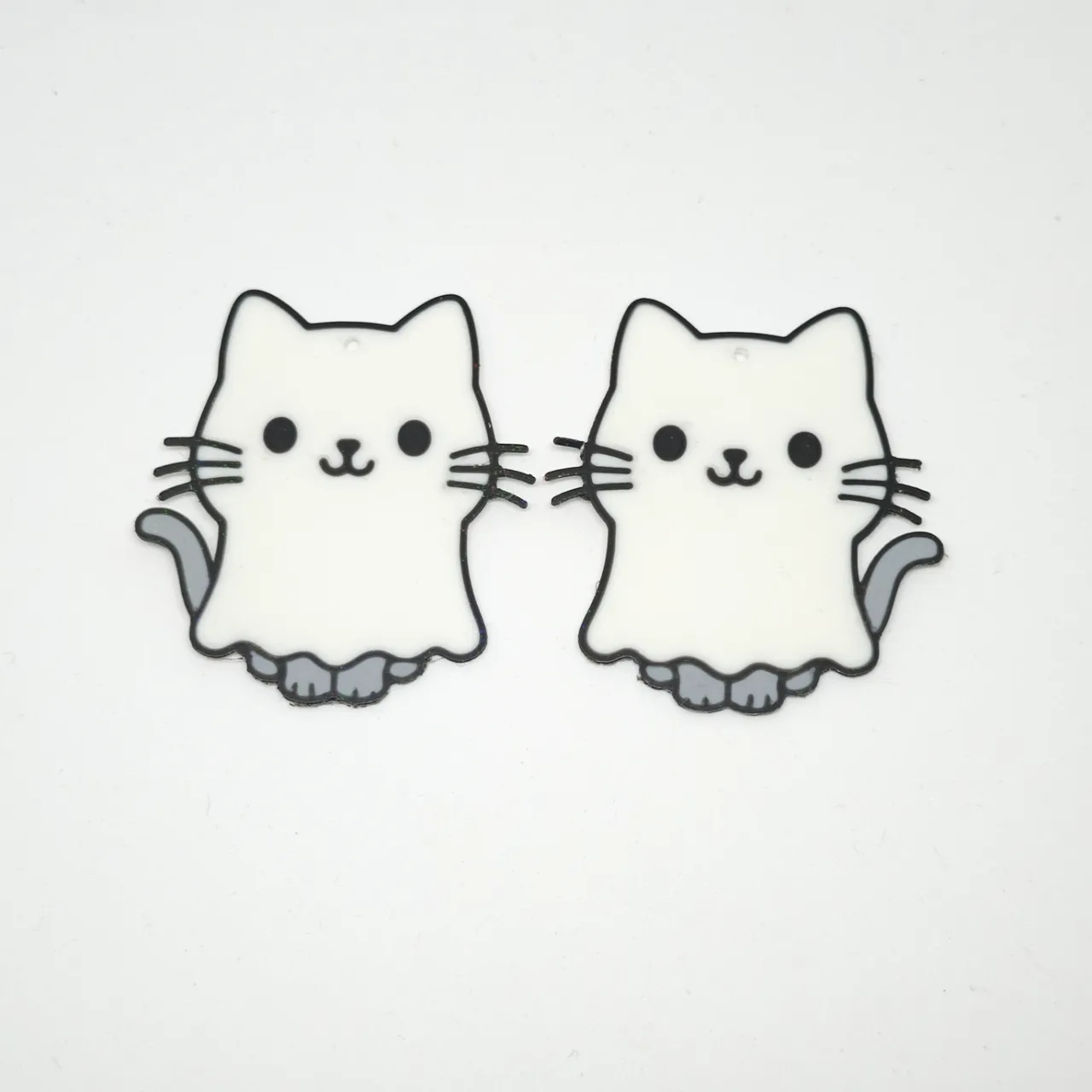Cat Ghost EarRing (Halloween) view 2