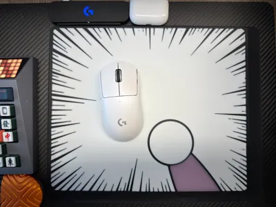 Doraemon Extended Round Hand Mouse Pad Max Version