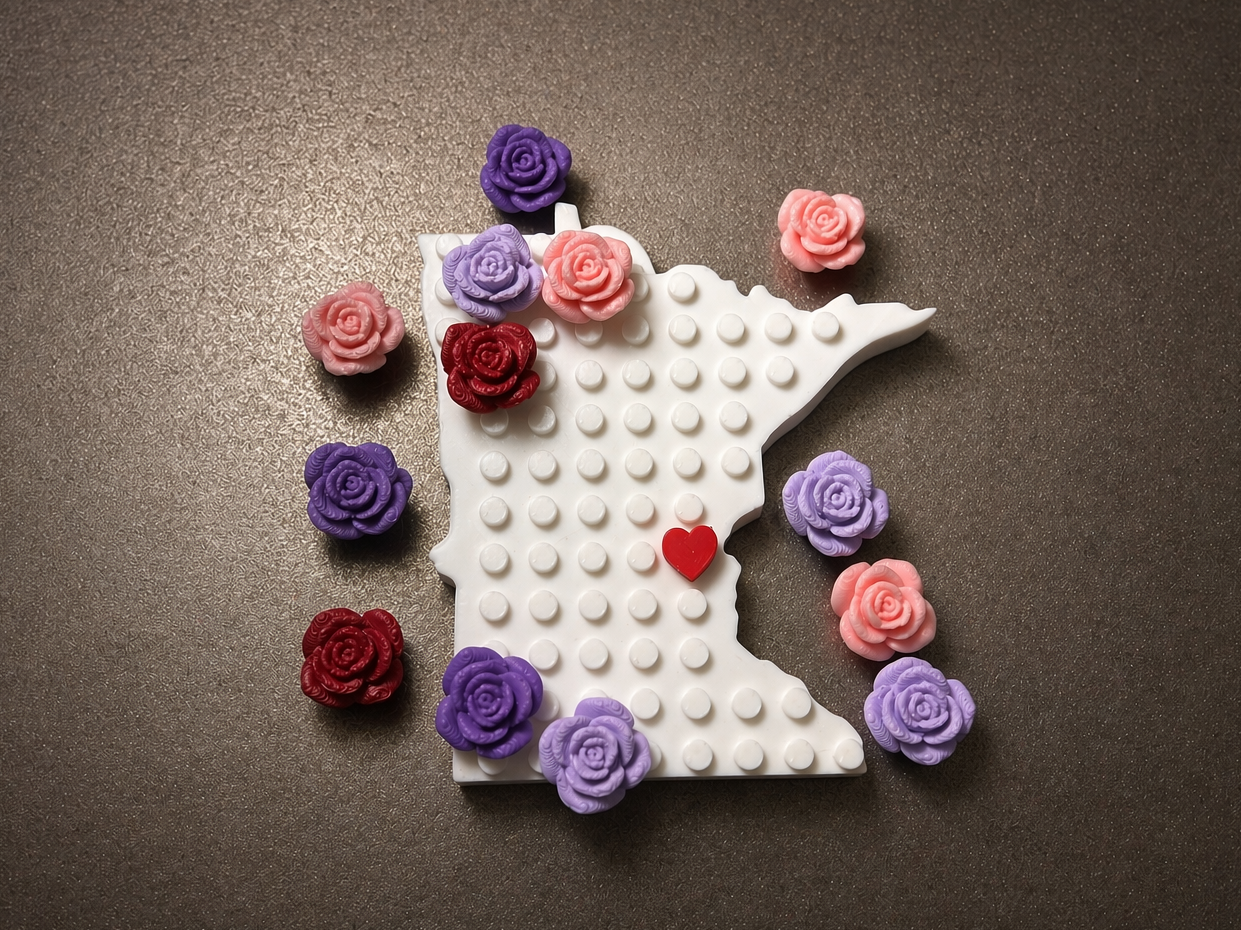 Brick flower / Rose peg for states Mini Roses