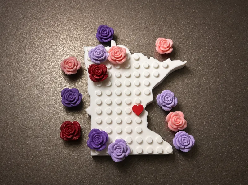 Brick flower / Rose peg for states Mini Roses