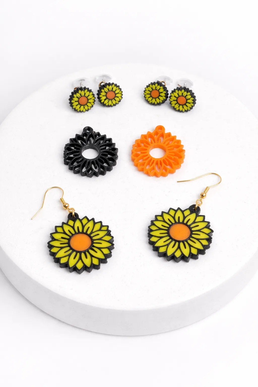 Sunflower Earrings (De pin y colgantes) view 2