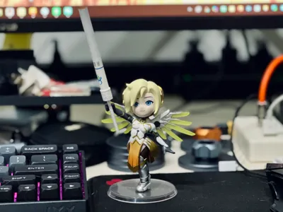Overwatch Mercy model holding a cigarette yes! mercy!!!!