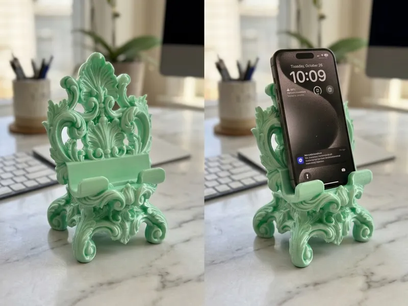 Ornate Baroque Desktop Phone Stand & Easel