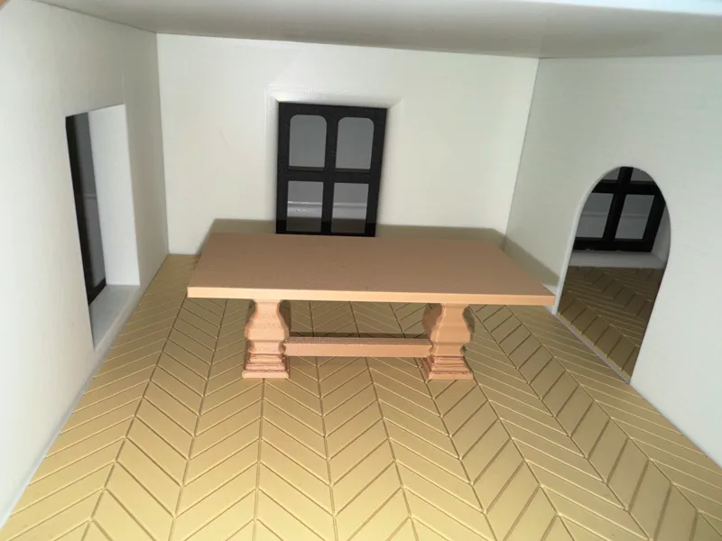 Farmhouse Dining Table for Dollhouses