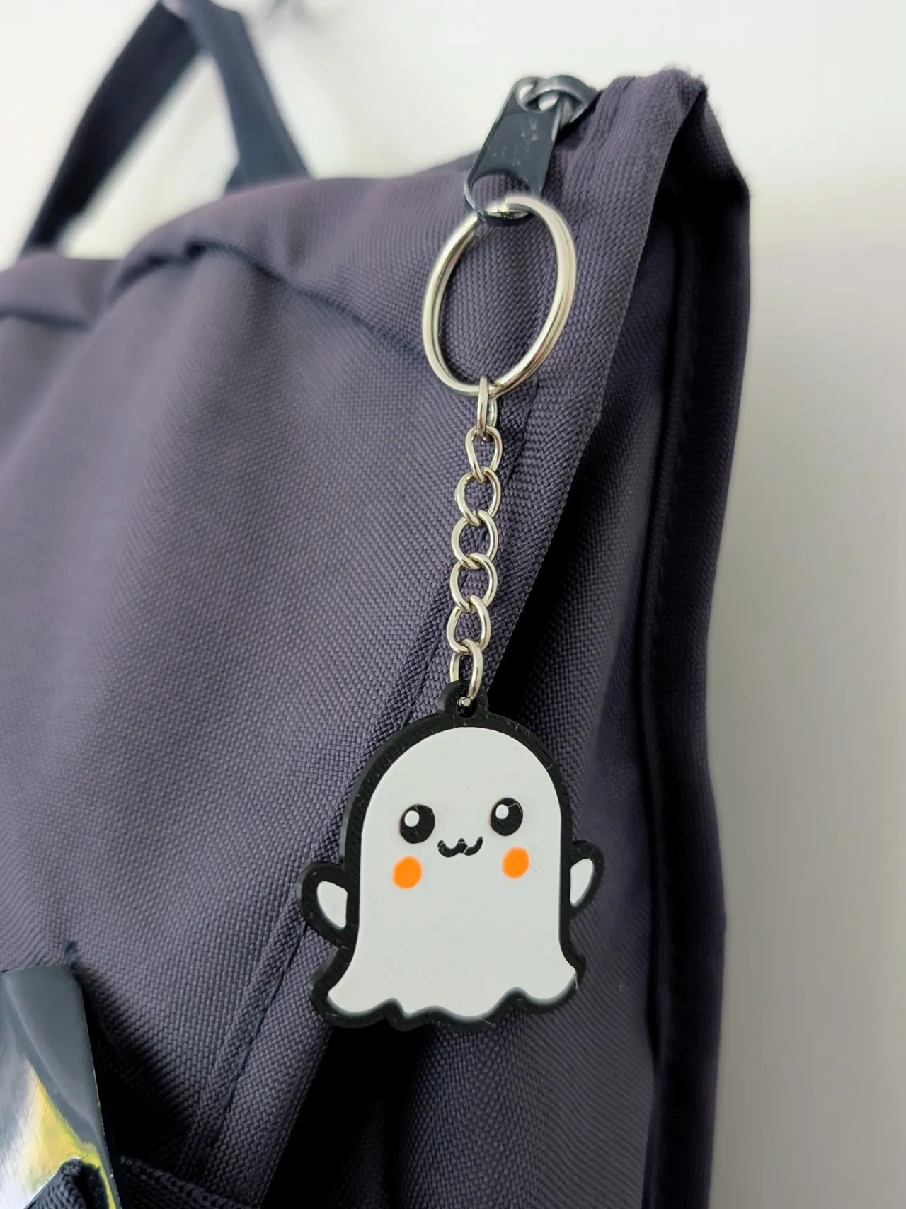 Cute Halloween Ghost Keychain & Earring - Layered! view 2