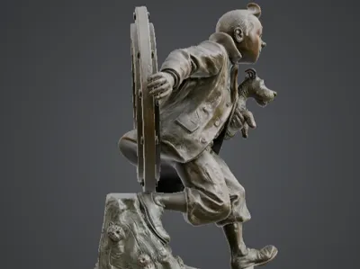 TinTin Fanart, Bronze statue