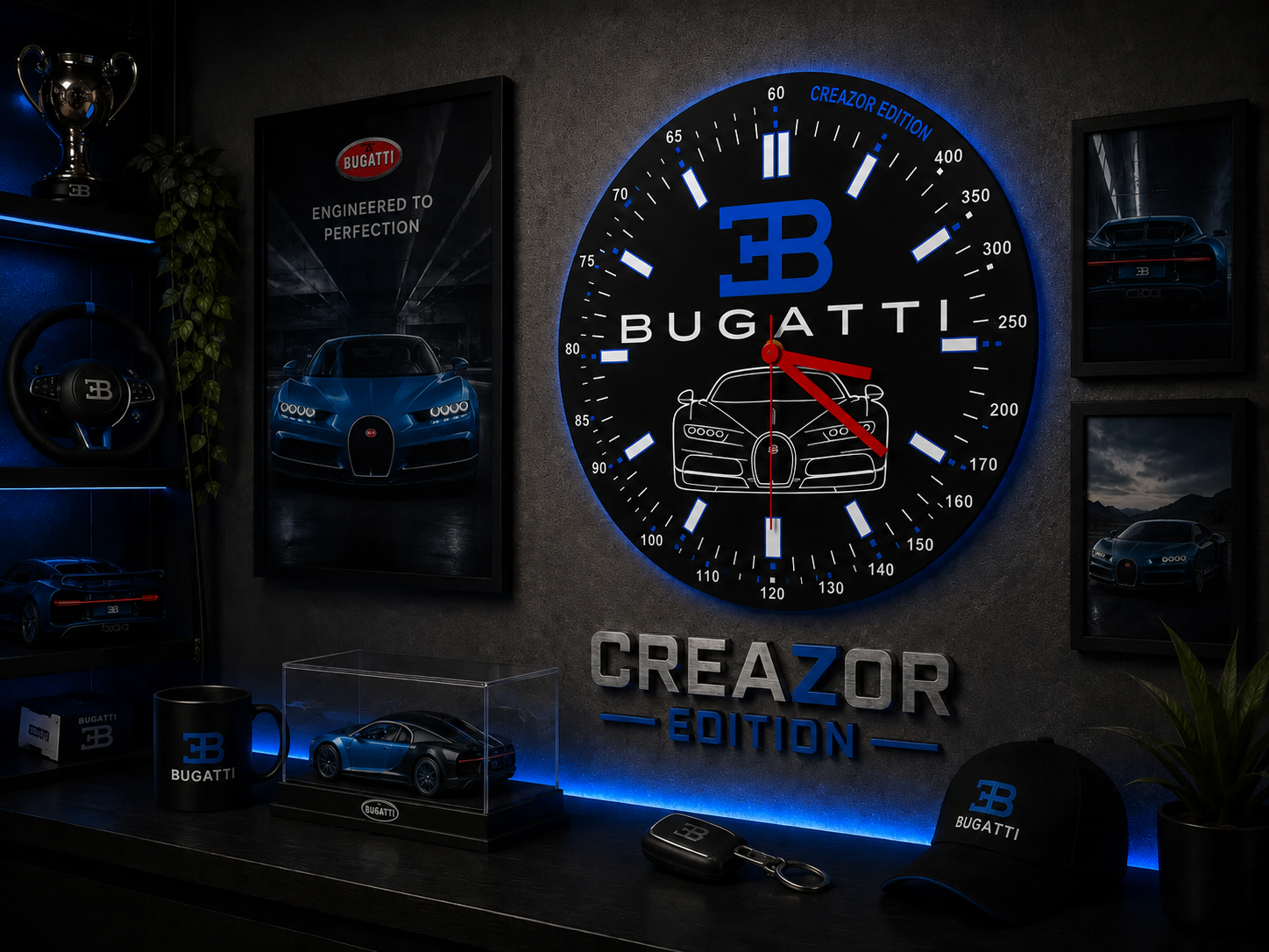 Horloge Murale Modulaire – Édition Bugatti 