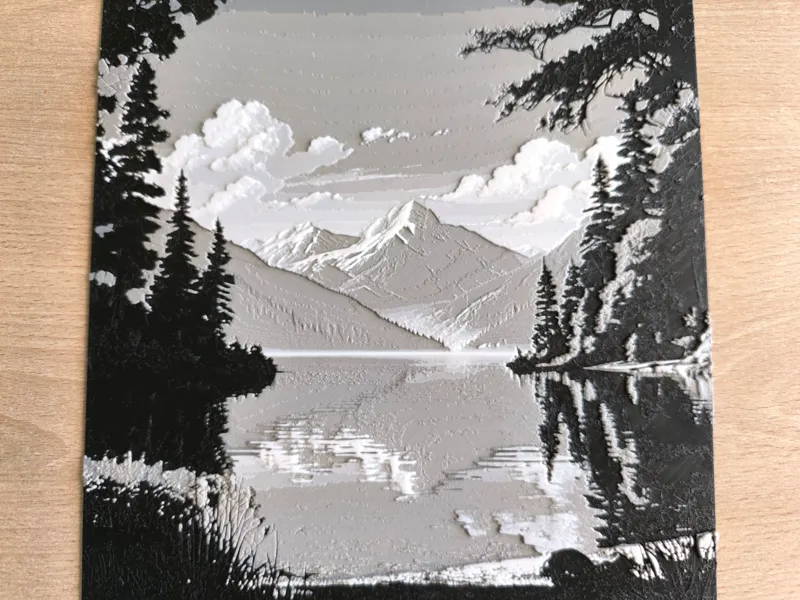 Lake with mountains