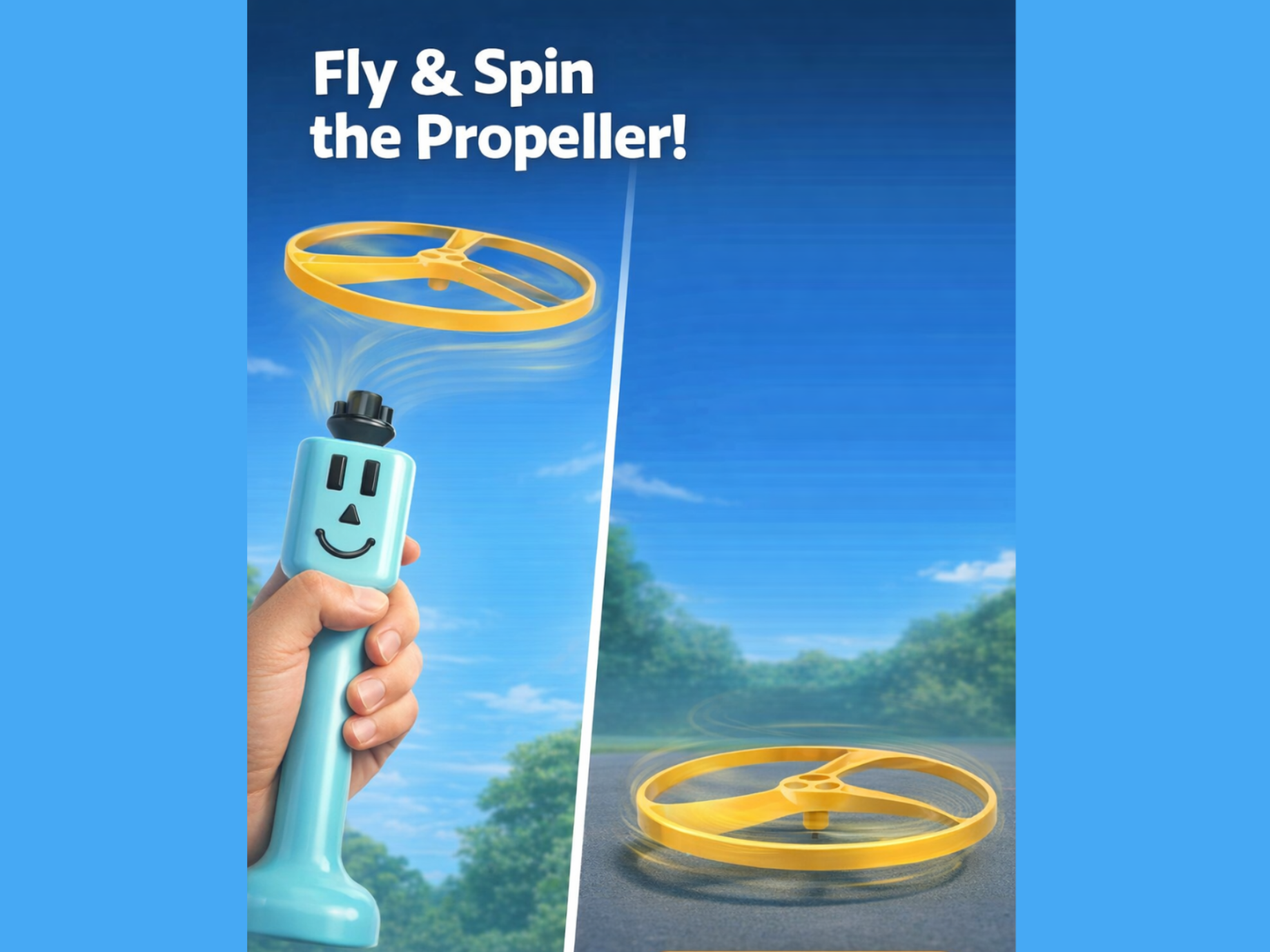 Propeller und Kreisel in Einem Spielzeug outdoor 