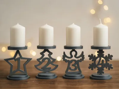 Advent Candle Holder Set