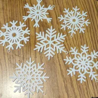 Collection de 6 flocons de neige décoratifs — photo 1