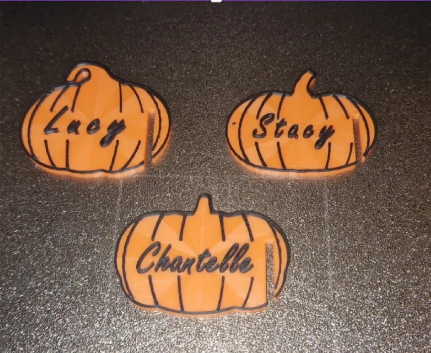 Pumpkin Drink name Tag 3styles (add your own name) by Scott_Prints MakerWorld