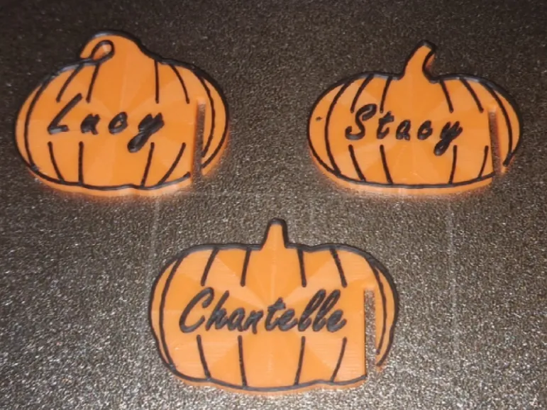 Pumpkin Drink name Tag 3styles (Customisable name)