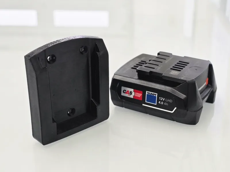CAS 12v battery holder wall mount