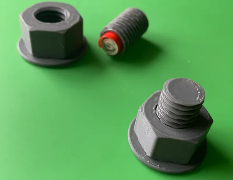 Fake Bolt with Nut and Washer