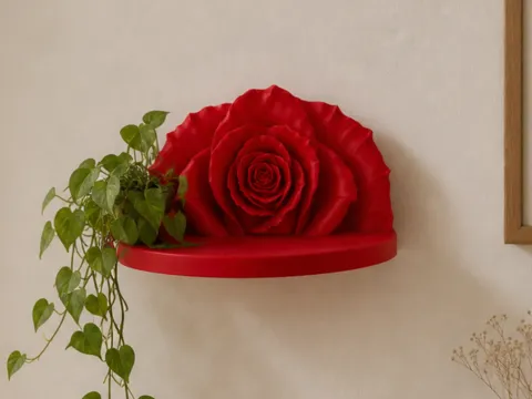 Estante o repisa: Red Rose Gothic Wall Shelf — referencia de MakerWorld