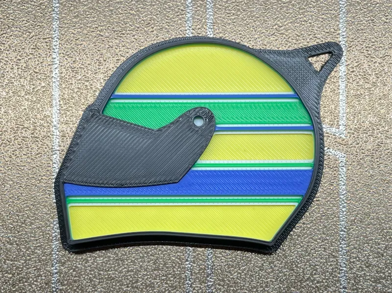 Ayrton Senna Helmet Keychain