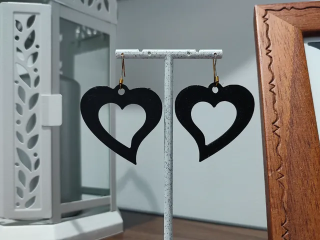 Aretes Corazón Anidado