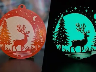 Christmas Tree Decoration Deer Glow in Dark